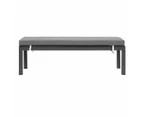 Manly Charcoal Aluminium Outdoor Faux Wood Top Bench With Grey Cushion (set Of Two)