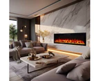 Rocco 1500w 60 Inch Recessed / Wall Mounted Electric Fireplace