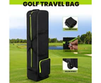 Costway Rolling Golf Aviation Bag Lightweight Golf Club Bag Portable Golf Travel Bag w/Wheels, Black