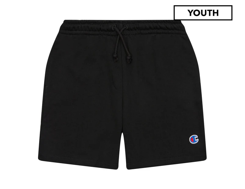 Champion Youth Boys' French Terry Script Shorts - Black