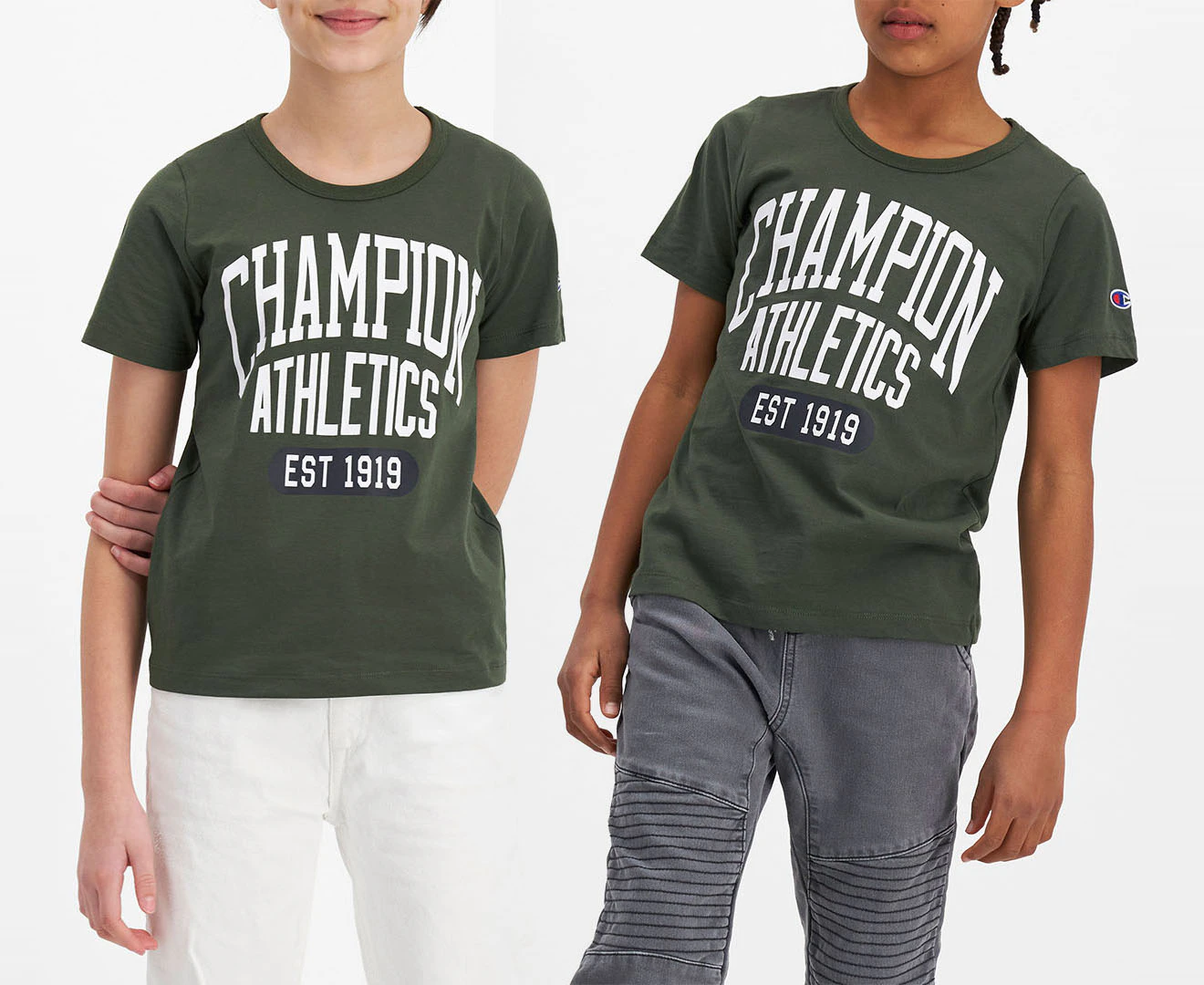 Champion Youth Sporty Short Sleeve Tee / T-Shirt / Tshirt - Green