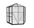 Greenfingers Greenhouse 2.4x2.1x2.32M Aluminium Polycarbonate Green House Garden Shed