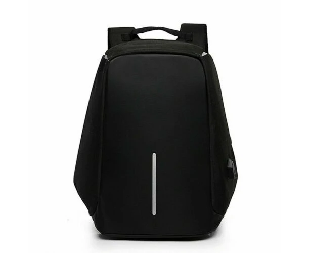 Anti Theft Backpack Waterproof bag School Travel Laptop Bags USB Charging - Black