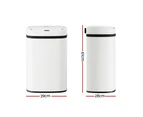 Devanti 50L Sensor Bin Motion Rubbish Automatic White