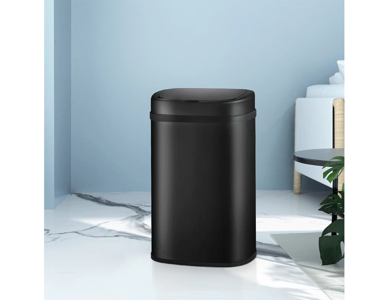 Devanti 50L Sensor Bin Motion Rubbish Automatic Black