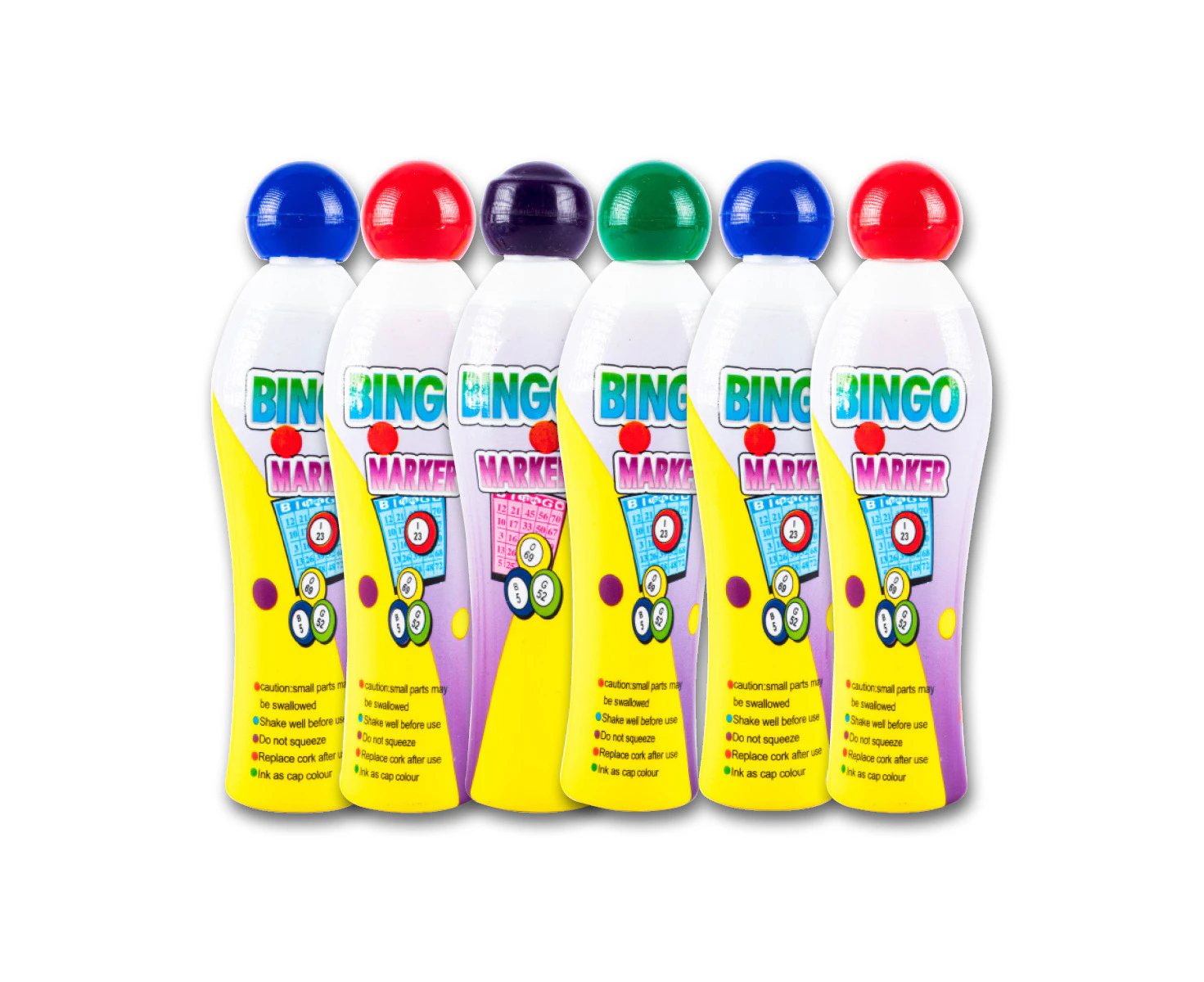 Office Central 6PK Bingo Markers Vibrant Colours Quick Drying Craft 40ml | Value Pack