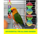 Pet Basic 4PCE Bird Toys 4 Tier Balls With Inner Bells Fun Interactive 18cm