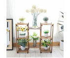 Plant Stands Outdoor Indoor Garden Wooden 8 Tier Flower Pot Shelf Storage Rack