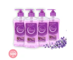 Swosh 4PCE Hand Wash Moisturising Liquid Lavender Scented Smooth Clean 500ml