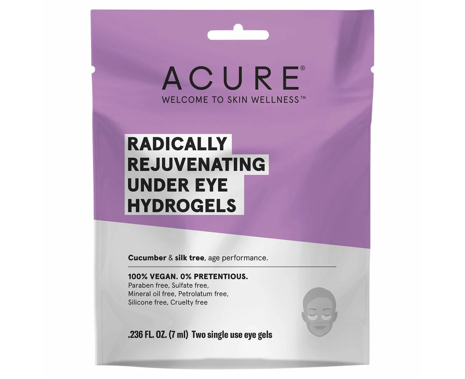 Acure Radically Rejuvenating Under Eye Hydrogels (Two Single Use Eye Hydrogels)