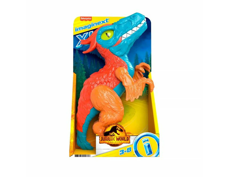 Imaginext Jurassic World Dominion Pyroraptor XL Dinosaur Fgure - Blue