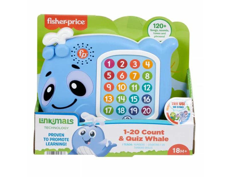 Fisher-Price Linkimals 1-20 Count & Quiz Whale Learning Toy