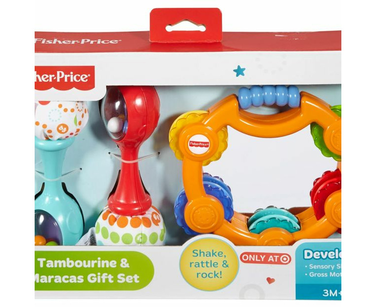 Fisher-Price Baby Rattle 'n Rock Maracas Toys Set Of 2 For Infants 3+  Months