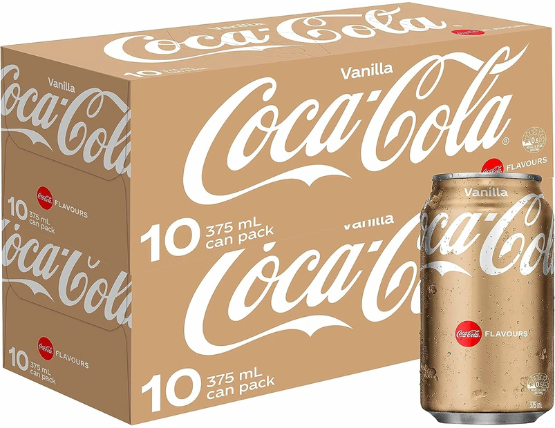 Coca-Cola Vanilla Soft Drink Multipack Cans 20 x 375 mL