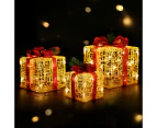 Jingle Jollys Christmas Lights Gift Box Set 3 PCS Set 48 LED Decorations