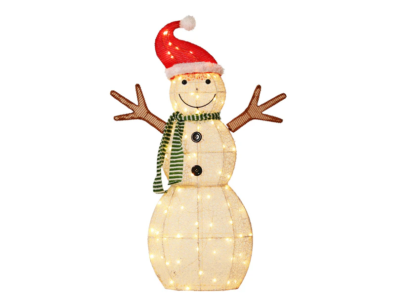 Jingle Jollys Christmas Lights 97cm Snowman 80 LED Decorations