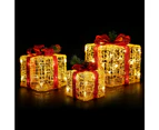 Jingle Jollys Christmas Lights Gift Box Set 3 PCS Set 48 LED Decorations