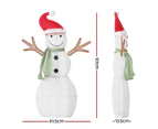 Jingle Jollys Christmas Lights 97cm Snowman 80 LED Decorations