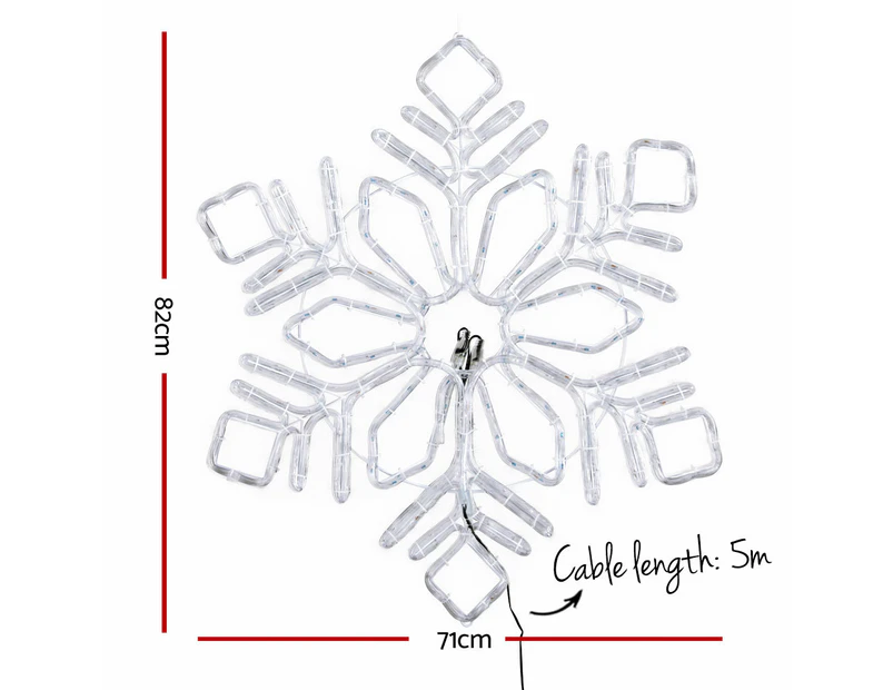 Jingle Jollys Christmas Lights 82cm Snow 304 LED Decorations