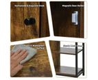 Storage Cabinet Multipurpose Freestanding Cupboard w/3 Open Shelf & Door