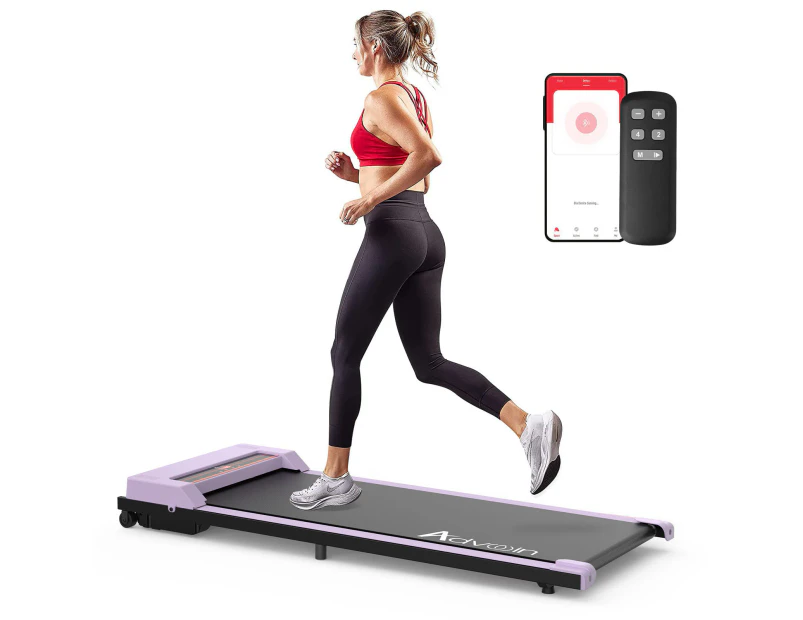 Advwin Electric Treadmill Under Desk Walking Pad Home Office Gym Exercise Fitness Equipment Purple