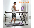 Advwin Electric Treadmill Under Desk Walking Pad Home Office Gym Exercise Fitness Equipment Purple