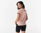 Nike Women's Dri-FIT Swoosh Run Short Sleeve Tee / T-Shirt / Tshirt - Rust/Canyon