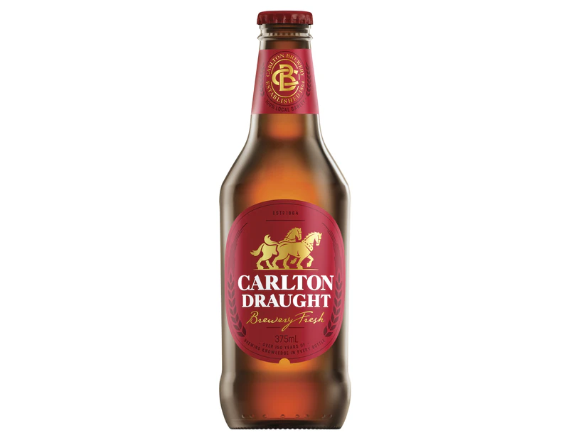 Carlton Draught Beer Case 24 x 375mL Bottles