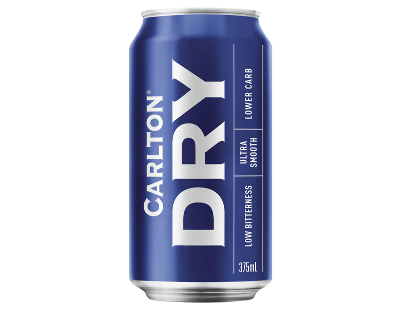 Carlton Dry Beer 24 x 375mL Cans