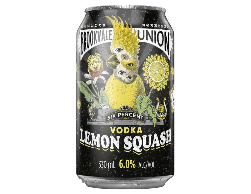 Brookvale Union Vodka Lemon Squash 24 x 330mL Cans