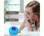 BT 5.0 Speaker IPX4 Waterproof Speaker with Suction Cup Shower Speaker with Built-in Mic Hands-free Call Ambient Light, White