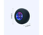 BT 5.0 Speaker IPX4 Waterproof Speaker with Suction Cup Shower Speaker with Built-in Mic Hands-free Call Ambient Light, White