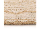 Area Rug Braided Jute Printed Round