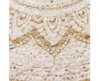 vidaXL Area Rug Braided Jute Printed Round Floor Carpet Mat 90/120/150 cm