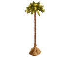 vidaXL Christmas Tree Artificial Palm Tree with LEDs Christmas Decoration