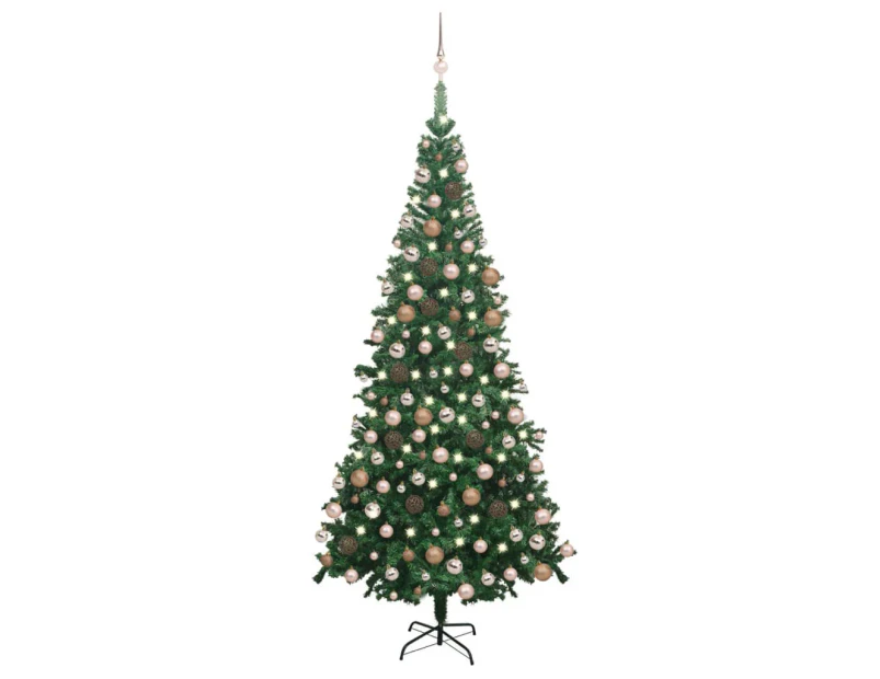 Artificial Pre-lit Christmas Tree with Ball Set L 240 cm Green