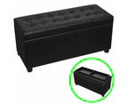 Storage Ottoman Artificial Leather Black