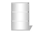 vidaXL Shoe Cabinet 3-Layer Mirror White 63x17x102.5 cm