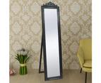vidaXL Free-Standing Mirror Baroque Style 160x40 cm Black