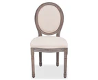 vidaXL Dining Chairs 4 pcs Cream Fabric