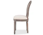 vidaXL Dining Chairs 4 pcs Cream Fabric