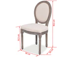 vidaXL Dining Chairs 4 pcs Cream Fabric