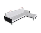 vidaXL L-shaped Sofa Bed Faux Leather White