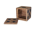 vidaXL Storage Box Mindi Wood 40x40x40 cm Dice Design