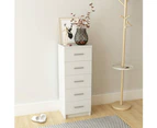 vidaXL Tall Chest of Drawers Engineered Wood 41x35x106 cm White