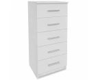 vidaXL Tall Chest of Drawers Engineered Wood 41x35x106 cm White