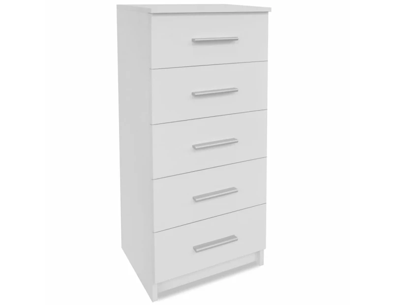 vidaXL Tall Chest of Drawers Engineered Wood 41x35x106 cm White