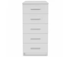 vidaXL Tall Chest of Drawers Engineered Wood 41x35x106 cm White