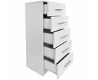 vidaXL Tall Chest of Drawers Engineered Wood 41x35x106 cm White