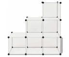 vidaXL Storage Cube Organiser with 6 Compartments White